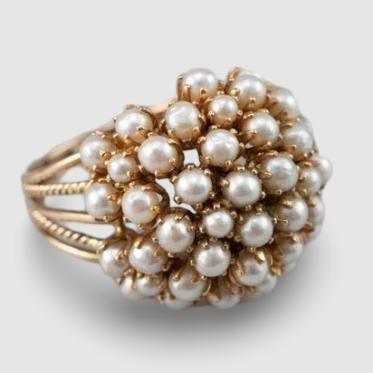 Inlaid Pearls Ring