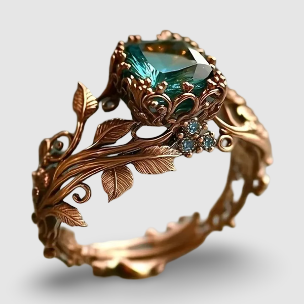 Nature Green Crystal Ring