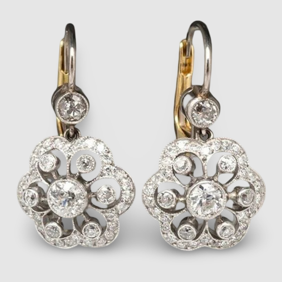 Vintage Crystal Mandala Earrings