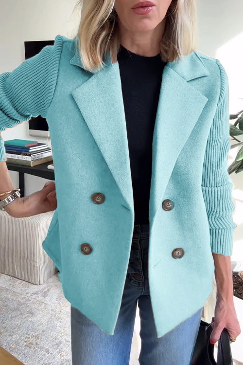 Camille | Knit-Sleeve Blazer