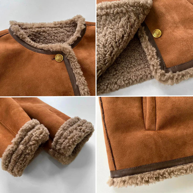 Amara | Shearling Button Jacket