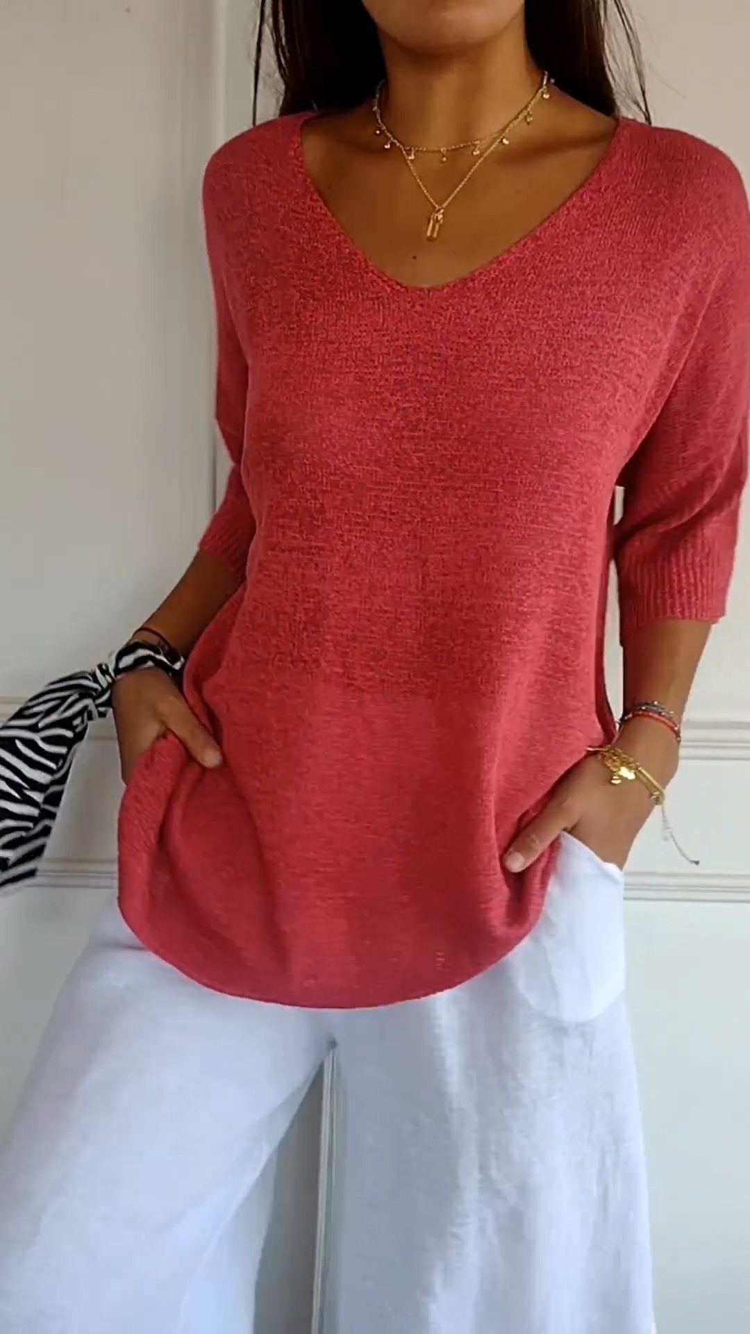 Elara | Casual V-Neck Top